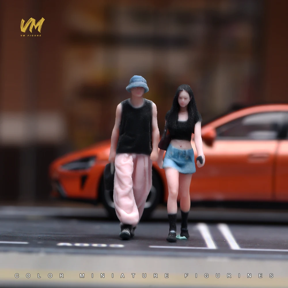 3D Miniatur-Figuren 1/64 Rennfahrerin Professionelle Fotografin Lässiger Mann Mädchen Szenerie-Requisiten Modellansicht Ornamente Fahrzeug-Dekoration – Detail 14