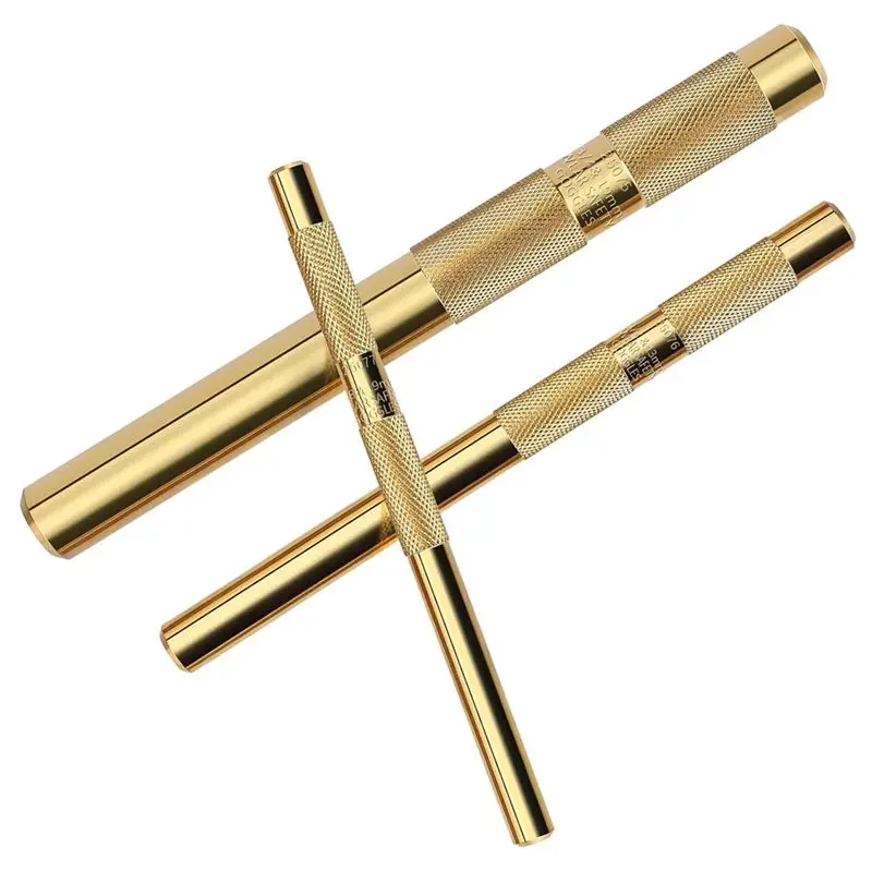 A69e3pcs 61360 Knurled Brass Drift Punch Set,Hand Tool Punches Tools 25077 3/4Inch 25076 1/2Inch 25075 3/8Inch Drift Punch