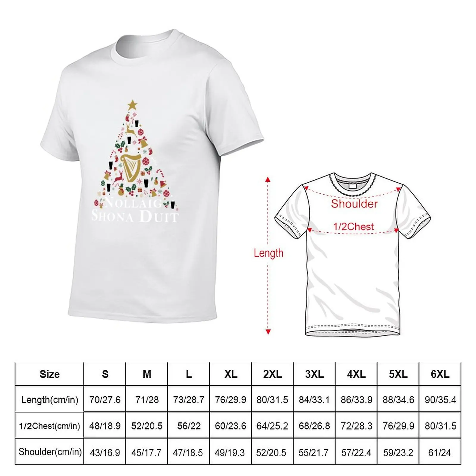 Nollaig Shona Duit Ireland T-Shirt cotton t shirts high quality t shirts designer T-Shirt