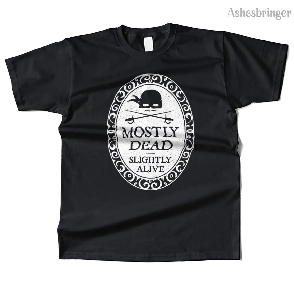 Mens Cotton Mostly Dead Graphic High Quality T Shirt Street Casual Style Tee for Men and Women