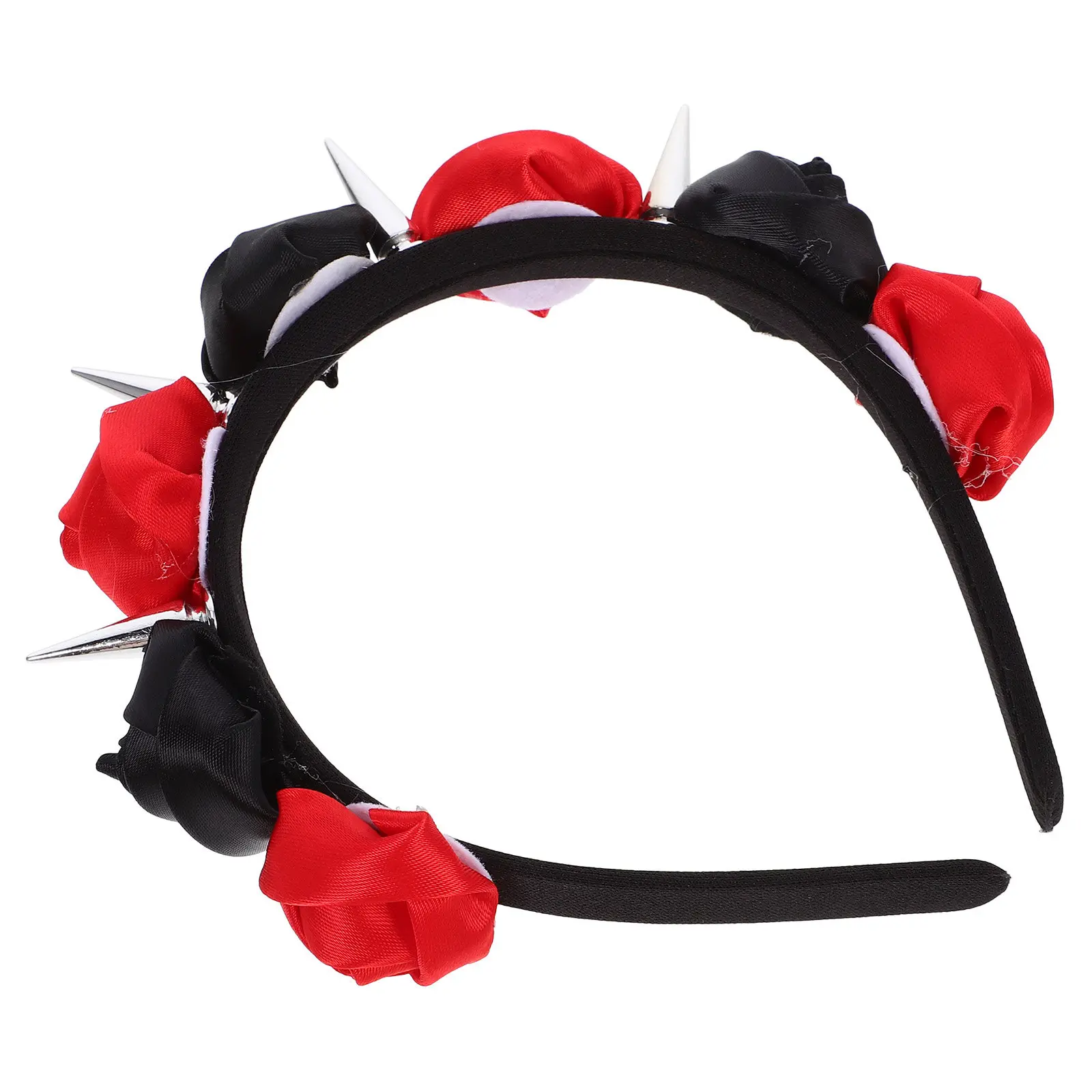 Rose Halloween Headband Artificial Flower Design Lightweight Comfortable Party Headwear for Women Halloween Cosplay Costume