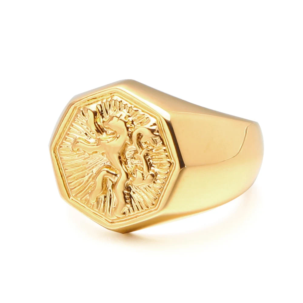 VAROLE Brave Lion Rings For Women Gold Color Finger Ring Bague Femme Fashion Jewelry Friend Gift Flagship Store