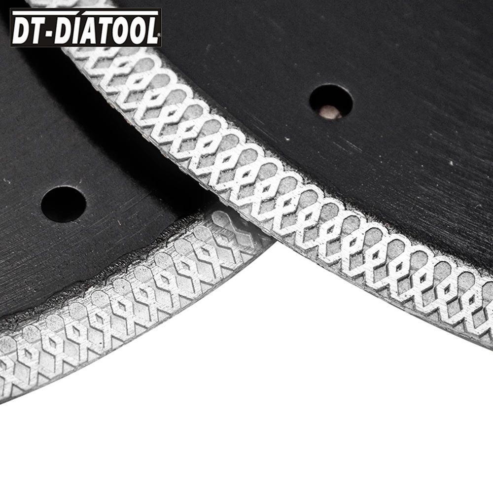 DT-DIATOOL 1pc/2pcs Diameter 10inch/250mm Diamond Cutting Disc X Mesh Turbo Dry Wet Saw Blade Cutting Wheel for Porcelain Marble