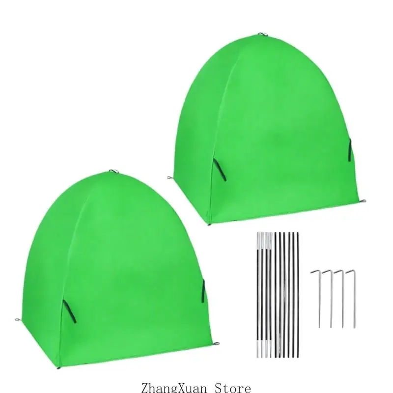 Nonwoven Vegetable Covers, Set of 2 Sewn Garden Covers with Zippered Openings for Cold Air, Wind, Dust, and Routine Outdoor