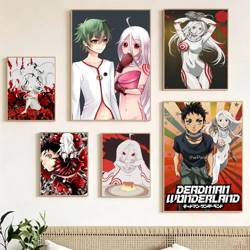 Anime Deadman Wonderland Merchandise Poster Pegatina artistica HD autoadhesiva impermeable para salon dormitorio