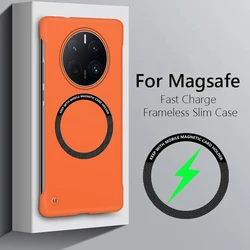 Ultra Thin Hard PC Magnetic Frameless Phone Cover Case For Huawei Mate 50 50 Pro Case Matte Color Solid Back Cover Cases