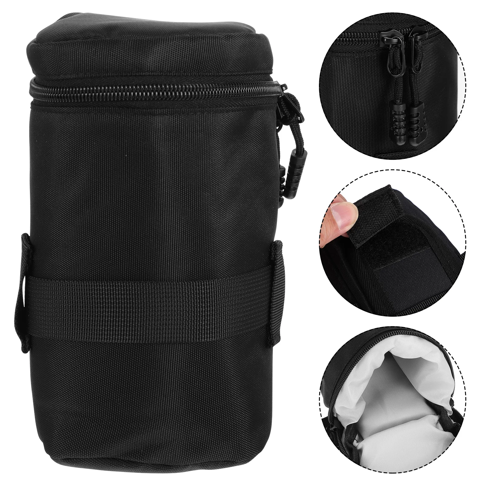 

Water Resistant Camera Lens Bag Size M Premium Build Quality with Sponge Lining Two-Way Zipper for Smooth Operation