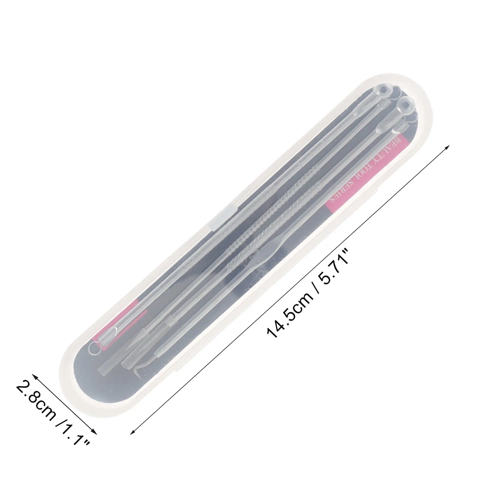 Professional Durable Pimple Extractor Tool Kit Silver Tone Blackhead Remover Acne Comedone Extraction Set