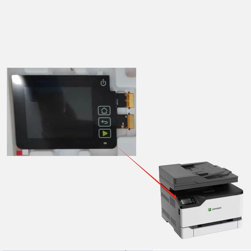 

Display For lexmark CX331 CX439 Impressora LCD With Touch panel Digitizer Assembly