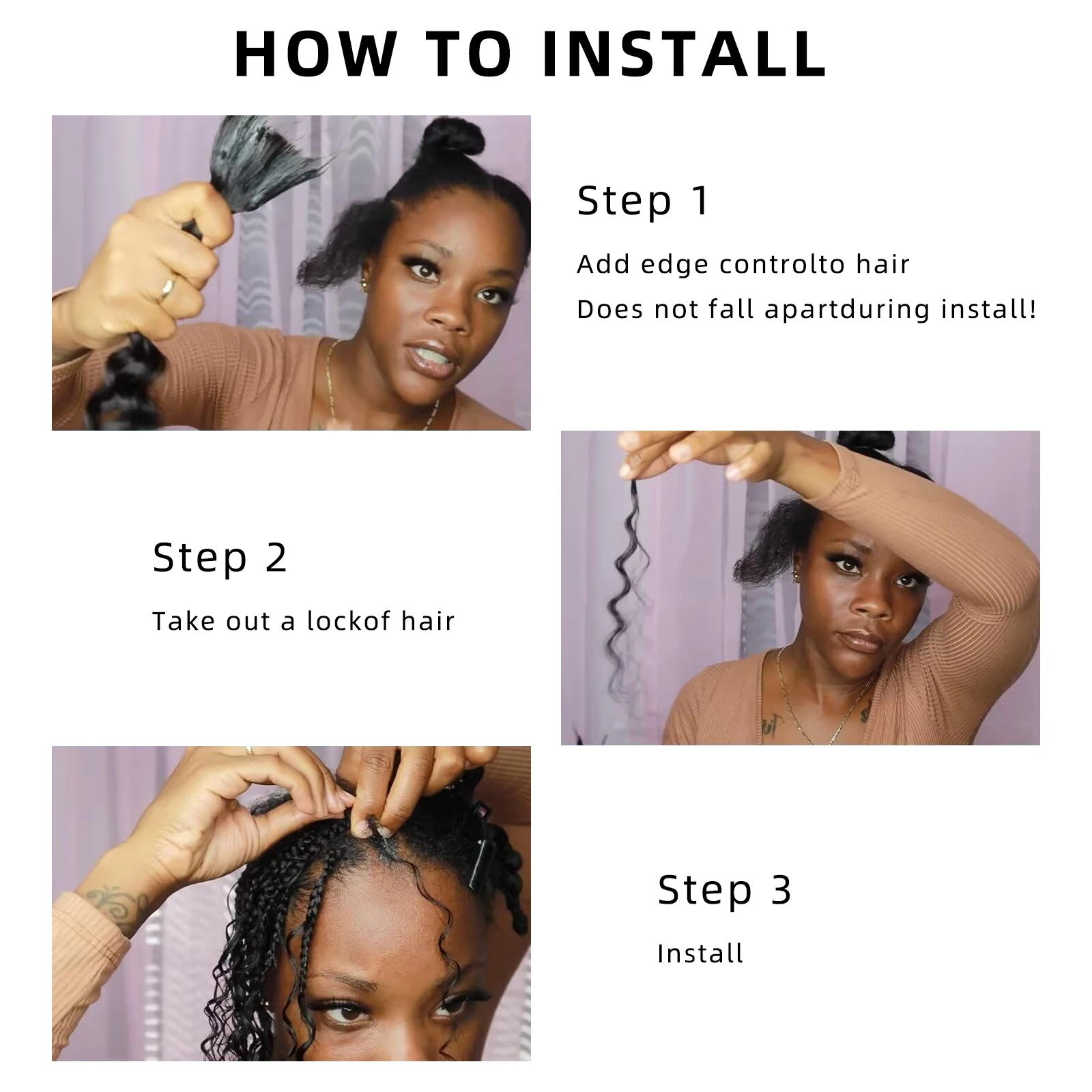 20 ", 22", 24 ", 100gの自由奔放に生きる三つ編み用の人間の髪の毛,深い波のバルク,巻き毛,横糸なし,濡れた波状