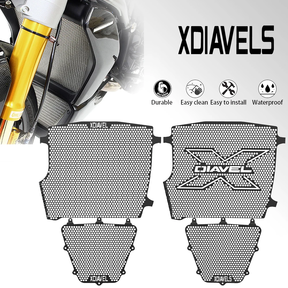 2024 X DIAVEL X-Diavel Motorcycle Radiator Grille Cover Oil Cooler Guard Set FOR Ducati XDiavel 2016 2017 2018 2019 2020 2021 22