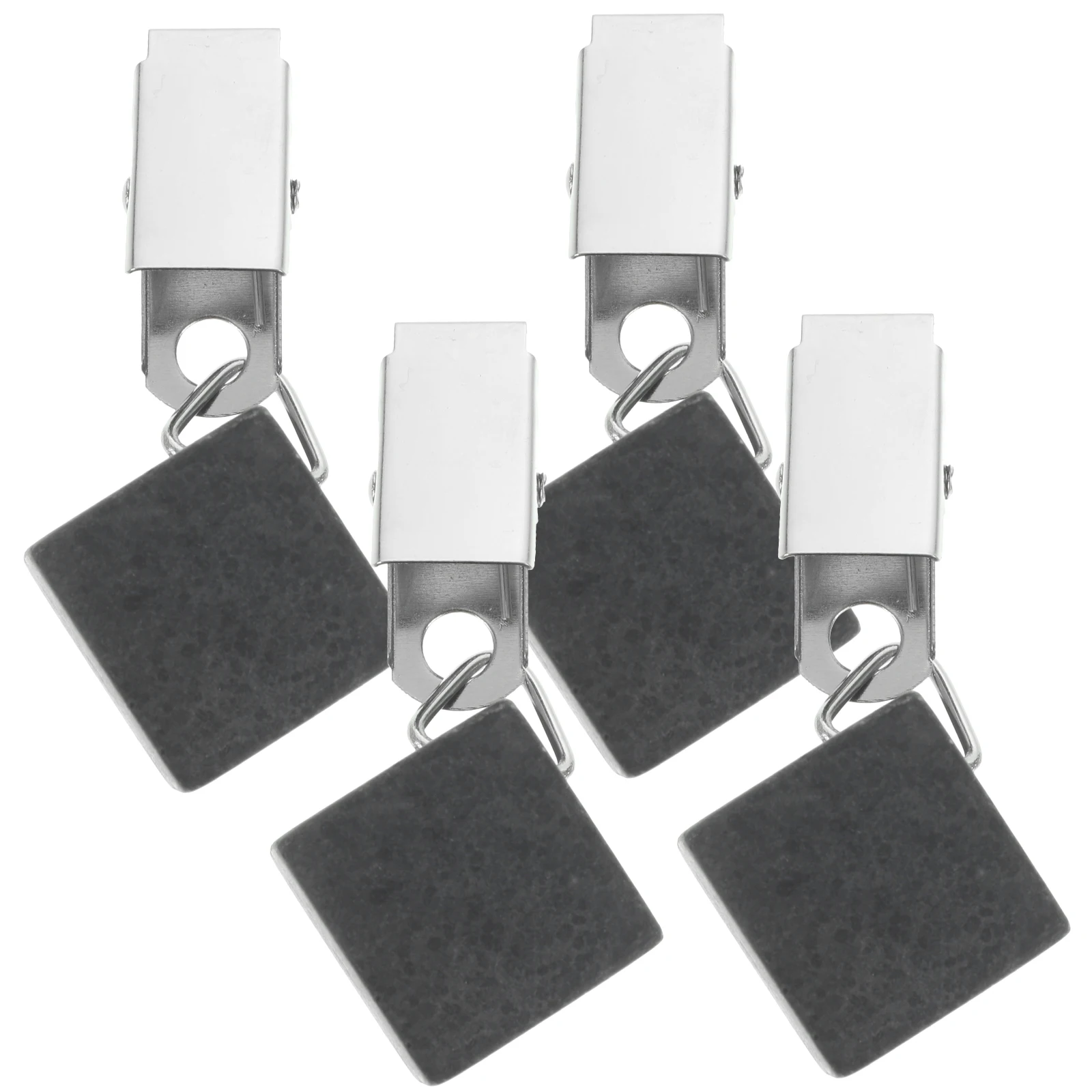 

4 Pcs Tablecloth Weights Clips Waterproof Windproof Decorative Reusable Stones Outdoor Kitchen Barware Anti Slip