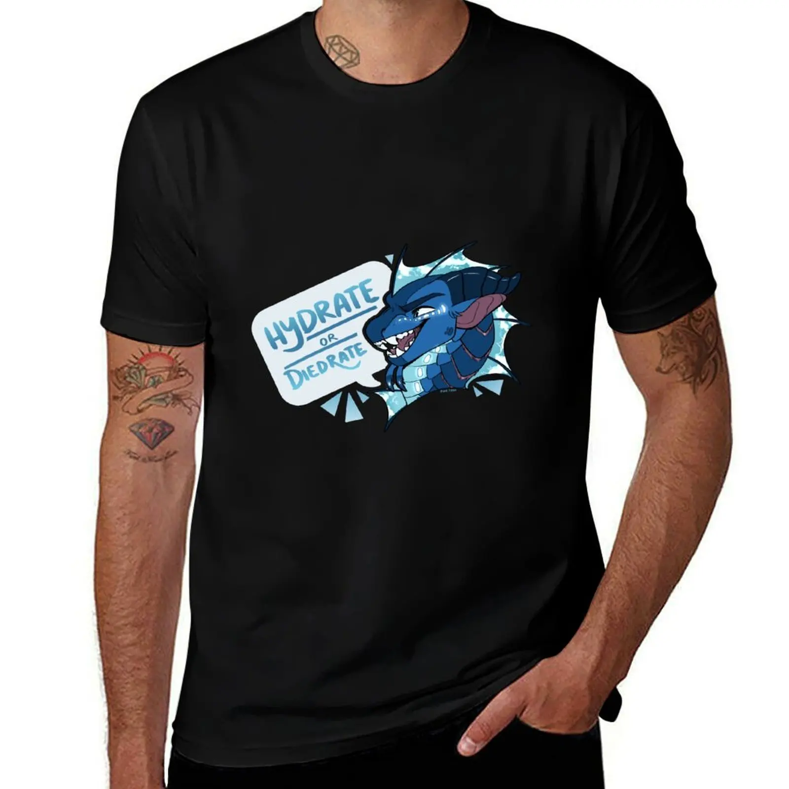 Hydrate or Diedrate! Tsunami WOF Wings of Fire T-Shirt Sporty Breathable Short Sleeve T-Shirt