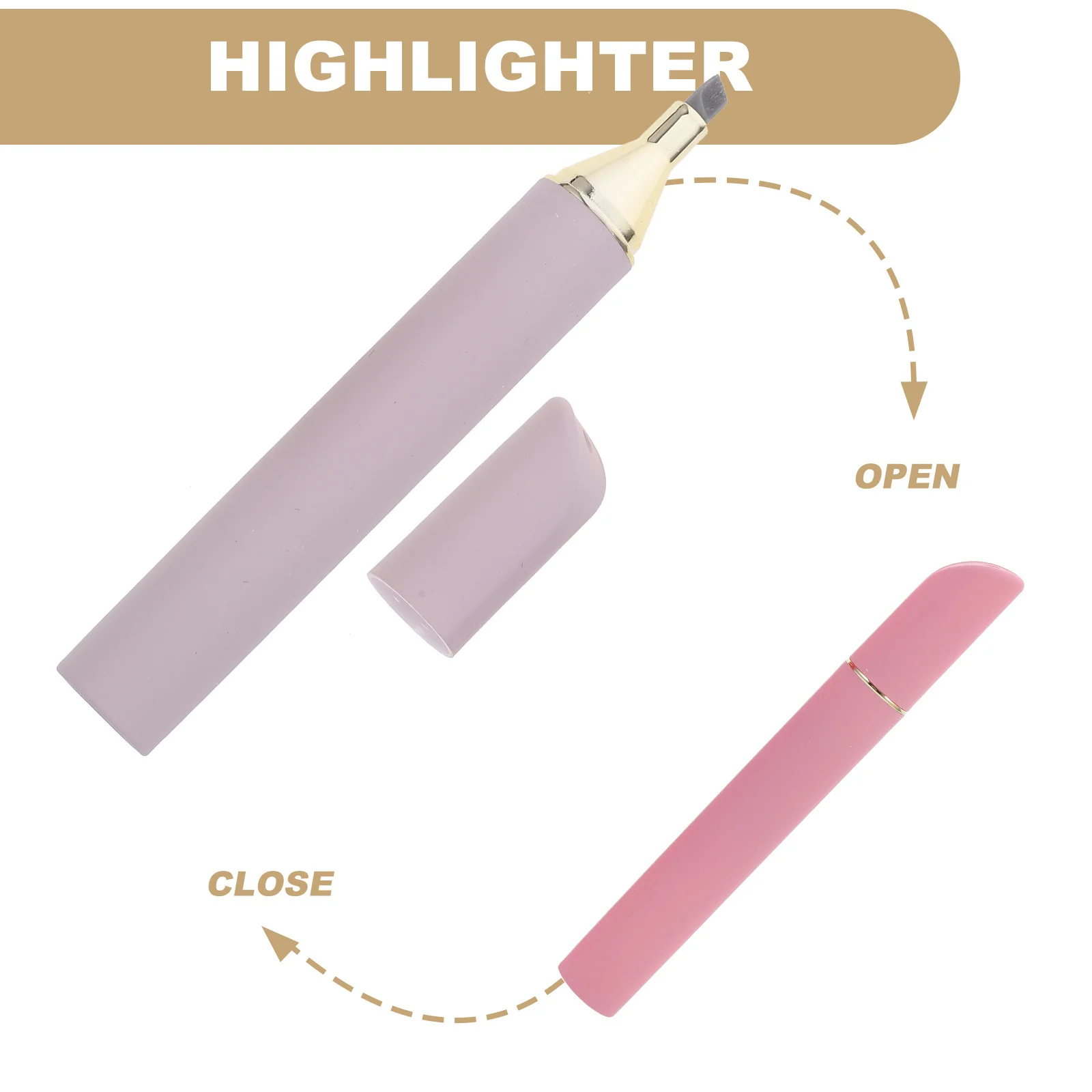 

4pcs Highlighter Pens Fluorescent Marker Pen For Study Office School Book Notes Water-Based Ink Small Marking Pens For Students