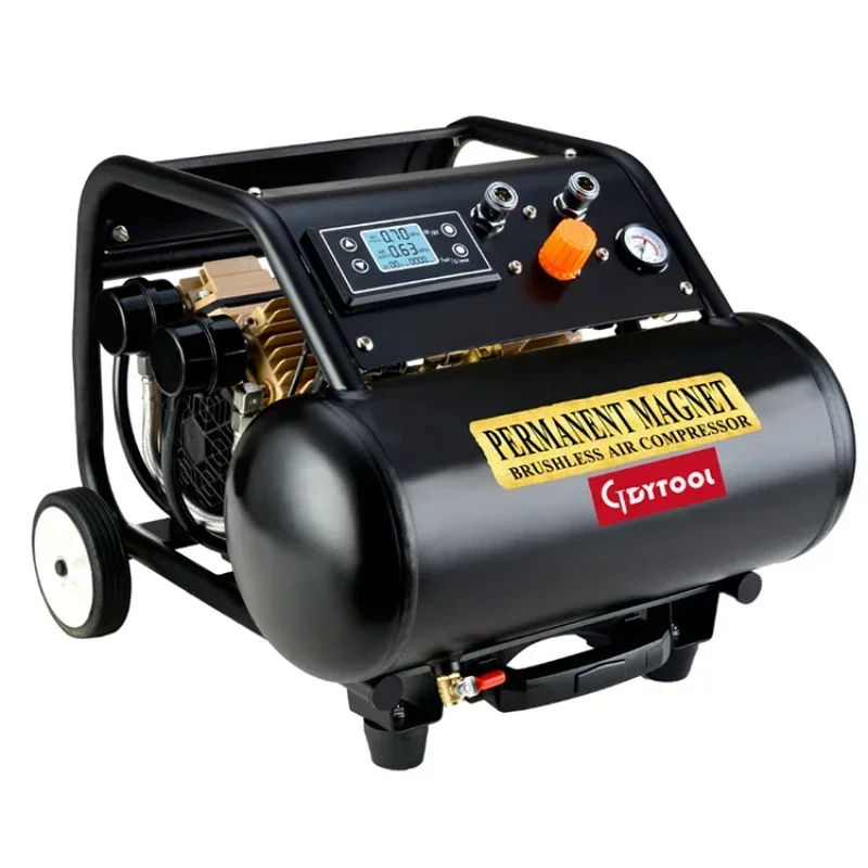 

2HP Brushless Air compressor 15L Tank, 1500W Oil Free silent Portable Oil-Less low Noise 4 gallon Tank Air Compressor GDY-990K H