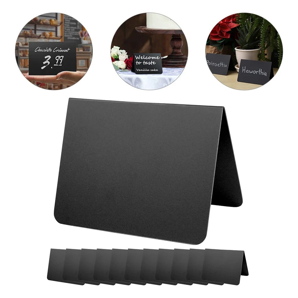 

10Pcs Handwritten Menu Table Signs Mini Chalkboard for Wedding Party Buffet Labeling Reusable Standing Memo Board
