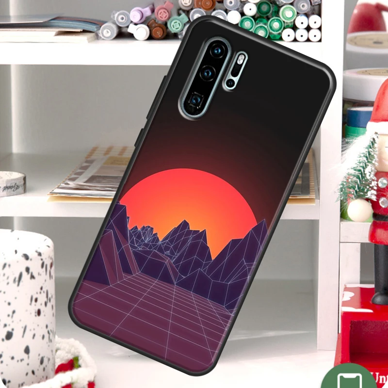 80S Vaporwave Retro Synthwave Sunset Case For Huawei Nova 11 Pro 10 9 SE 3i 7i 11i 5T Y60 Y61 Y70 Y90 Y91 P20 P40 P30 Lite Cover