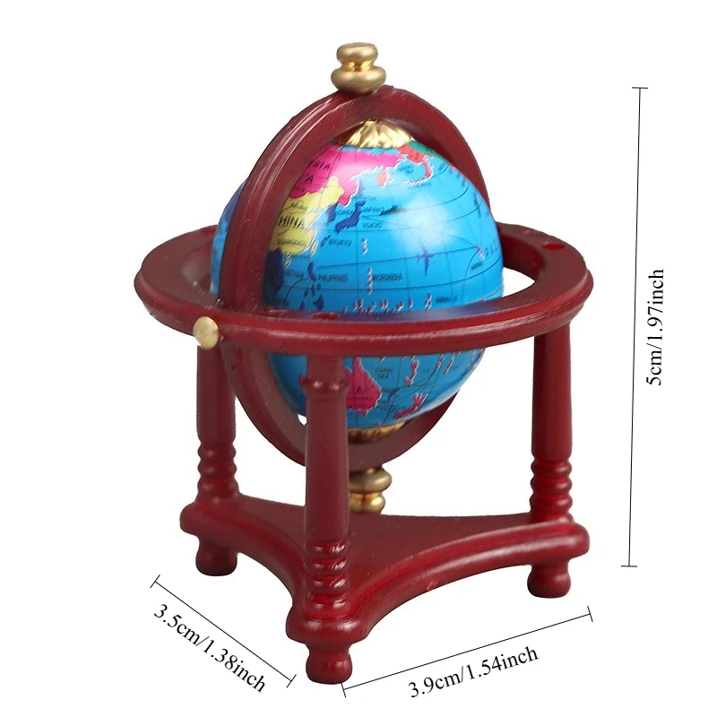 1 قطعة دمية مصغرة غلوب نموذج مسرح دمية غرفة المعيشة غرفة نوم المشهد كرة أرضية صغيرة نموذج الأثاث حلية الإكسسوار