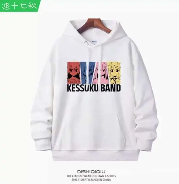 

Anime BOCCHI THE ROCK Ijichi Nijika Hooded Hoodie Cosplay Autumn Winter Men Women Coat Loose Jacket Tops anime