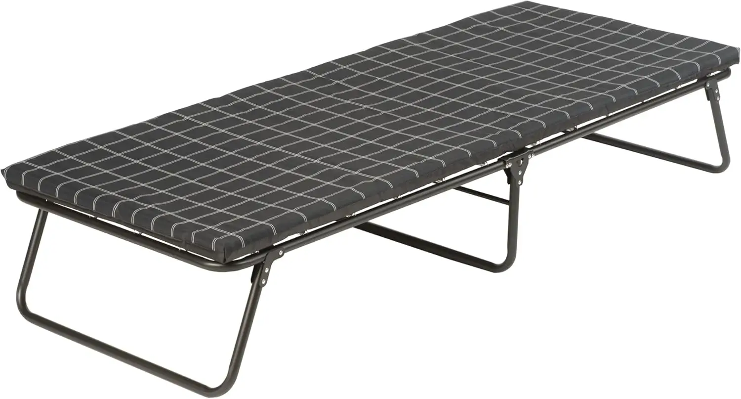 

Folding Camp Cot with Mattress Pad for Adults, Steel Sleeping Cot for Camping, Lounging, Guests, and More