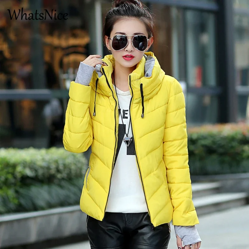 Cheap Wholesale 2022 Autumn Winter Hot Sale Women Fashion Casual Slim Down Cotton Girls Short Design Cute Gloves Warm Jacket 2