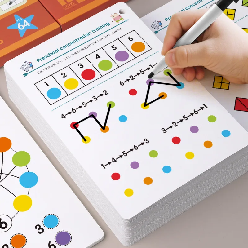 

Рабочая тетрадь с волшебной трассировкой, многоразовая учебная книга для детей, забавные игры для детей от 3 до 8 лет