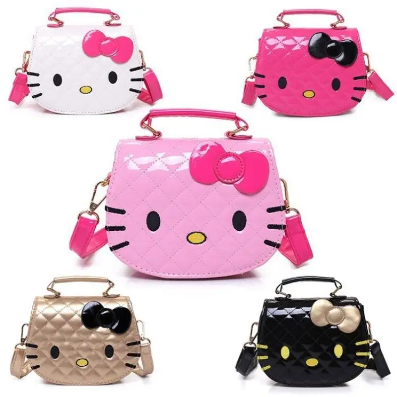 Olá kitty bolsa sanrio bolsa de ombro anime menina carteira kawaii crossbody saco atacado dos desenhos animados criança princesa laço saco presente