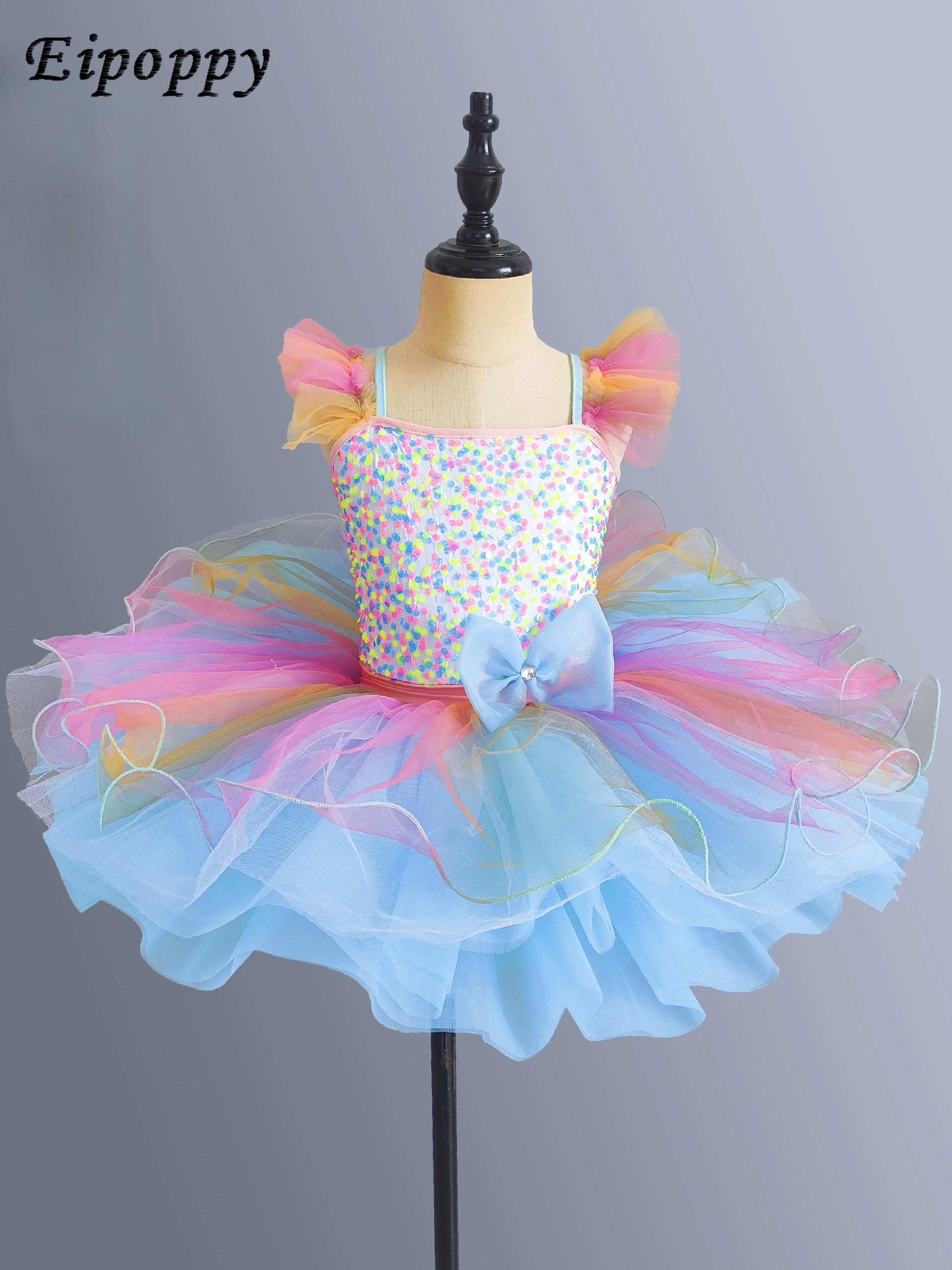 

Children's Ballet Pettiskirt Performance Dress Sequined Dancing Dress Girls' Modern Dance Dress Catwalk Cute Pink