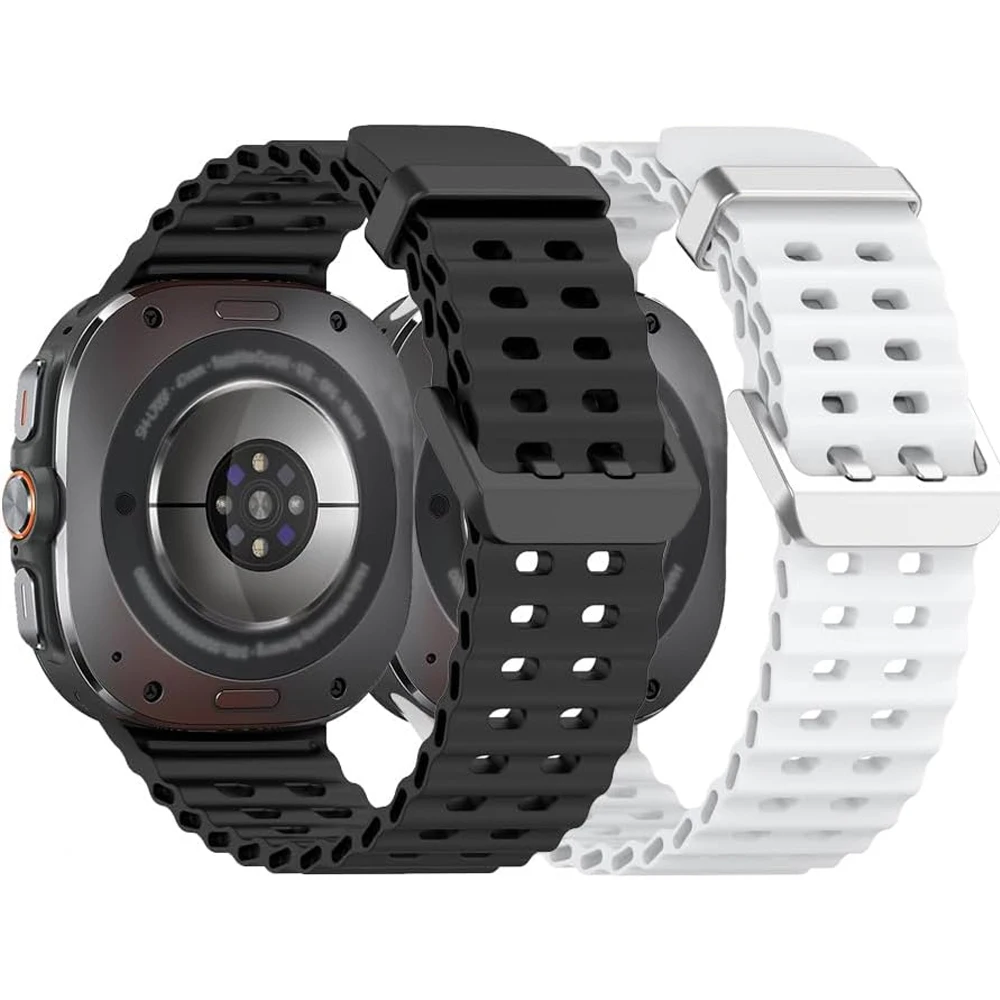 Correa Original para Samsung Galaxy watch Ultra 47mm, accesorios, pulsera deportiva de silicona marina, Correa Galaxy watch 7 Ultra