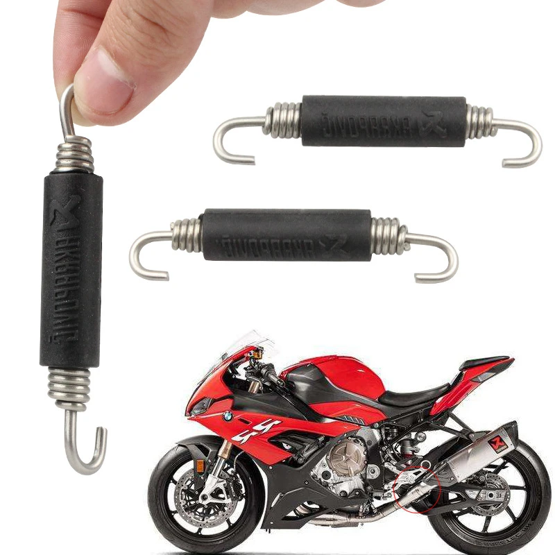 

2PCS Stainless Steel Universal Motorcycle Muffler Exhaust Springs Hooks Front Middle Link Pipe Exhaust Connect Spring
