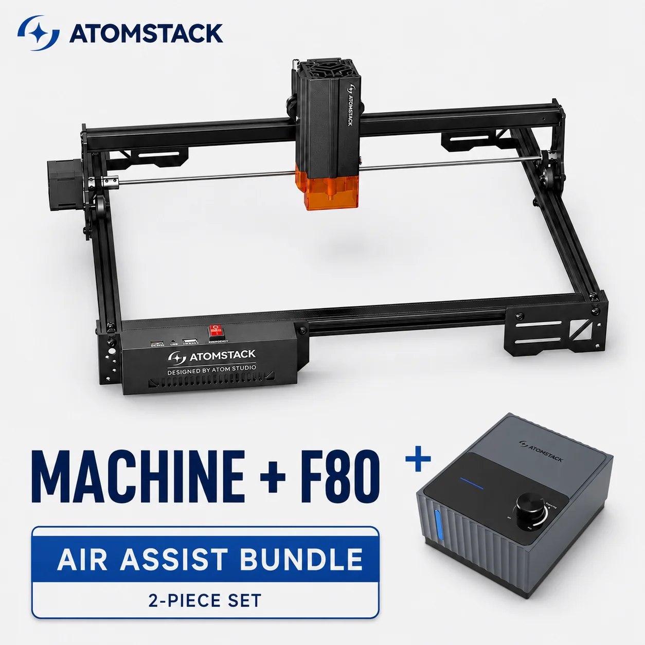 ATOMSTACK A20 Pro V2 20W Lasergraveermachine 400mm/s Lasersnijder voor Hout, Acryl, Leer, Metaal, App-besturing, F80 Air Assist Optie
