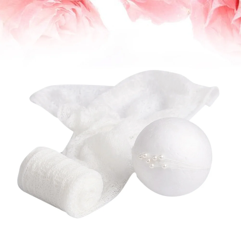 الموهير الطفل التفاف قماط الأبيض الرضع التصوير الدعائم الوليد صور التفاف القماش غطاء الرأس الإبداعية الطفل التصوير الدعائم #4