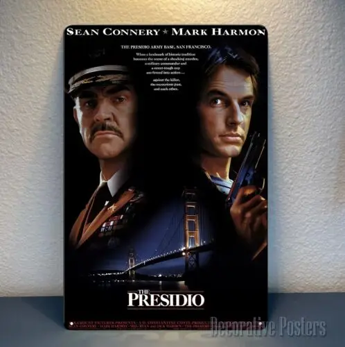 The Presidio Sean Connery Movie Metallposter – Sammlerstück, 20 x 30 cm, 8 x 12 Zoll – Aluminium