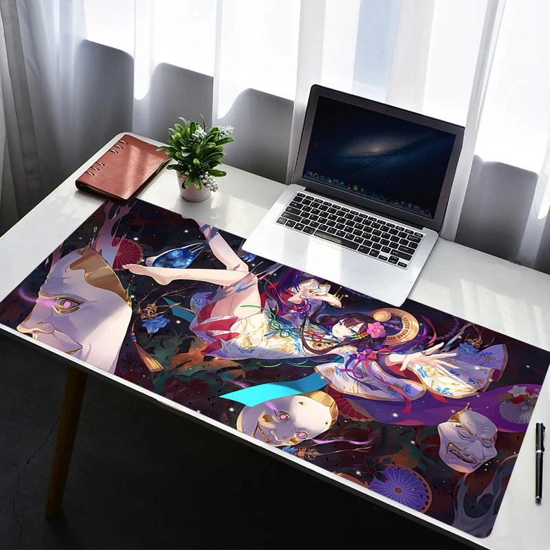 Mouse Pad PC Non Slip Rubber Cartoon Mousepad Laptop Gamer Cabinet Keyboard Pad Office O-onmyoji Computer Gaming Desk Mouse Mat