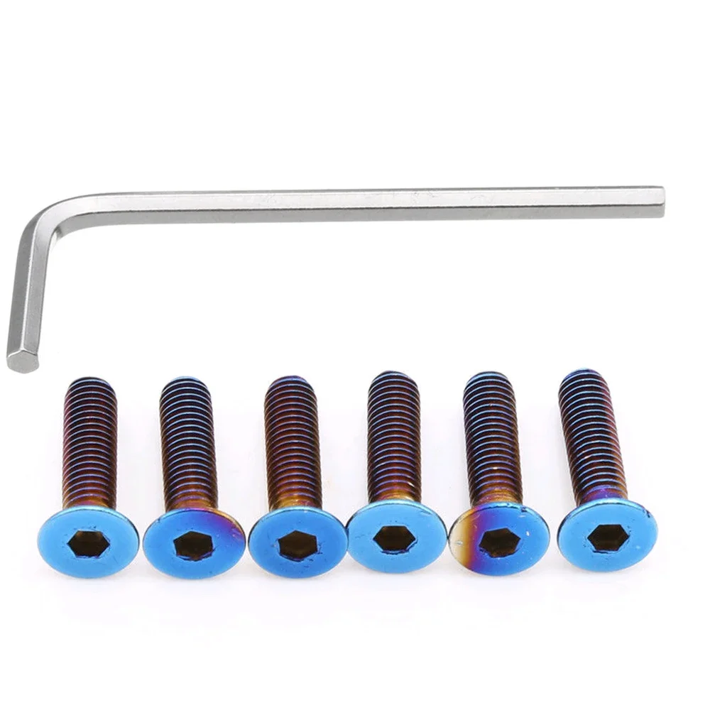 Burnt Titanium Steering Wheel Refit Bolts Screw Kit With Allen Key Wrench Repair Accessories For Momo Nardi NRG Work Bell Boss view 4