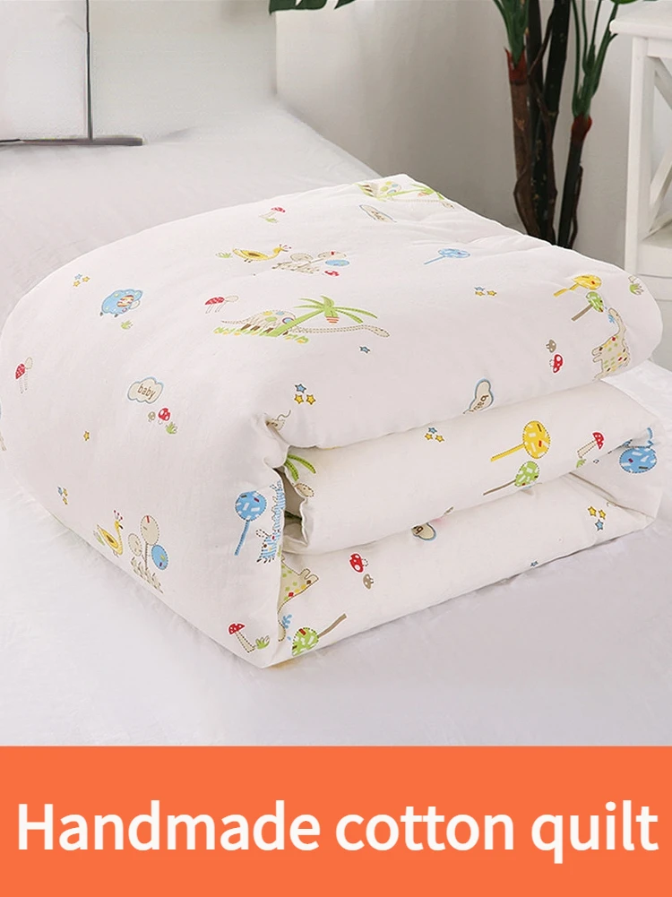 

Pure Cotton Thickened Children's Quilt Kindergarten Cotton Quilt Nap Thin Quilt Baby All Cotton Spring and Winter Quilt Core