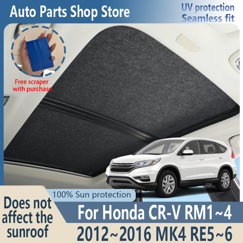 

Sun Protection For Honda CR-V 2012~2016 Electrostatic Adsorption Fabric Car Panoramic Sunroof Insulation Visor Anti-UV Anti-UV