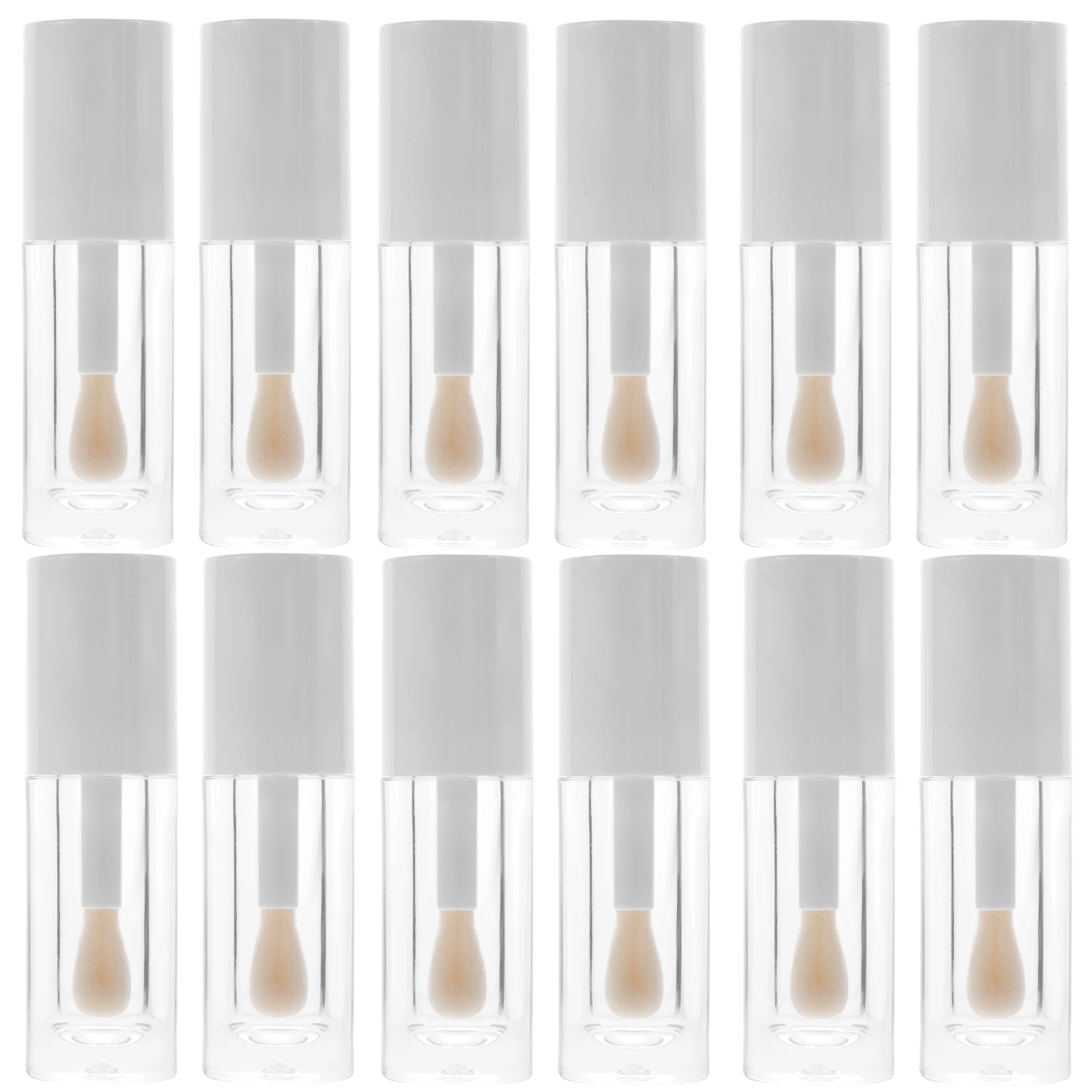 

12pcs Plastic Lip Gloss Tubes Empty Clear with Wand for Business Trips Mini Containers Bulk Packaging
