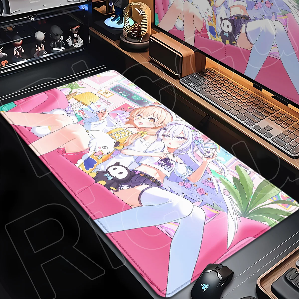 Blue Archive Kawaii Girl Shirasu Azusa Gaming-Mauspad Großes Büro-Laptop Anti-Rutsch-Mauspad XXL E-Sport Gamer Schreibtischunterlage – Detail 8