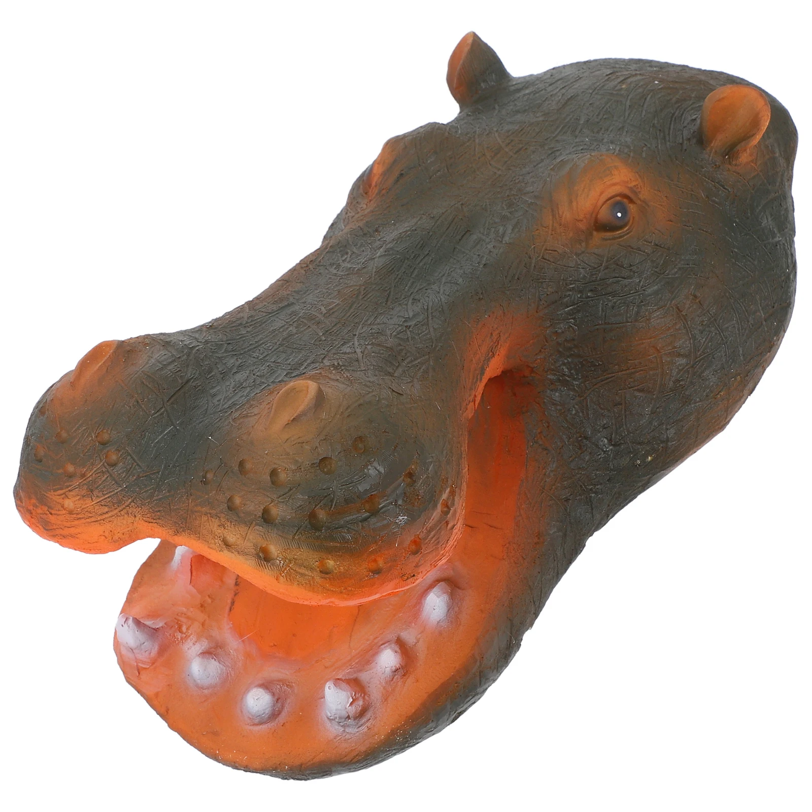 

Resin Hippo Head Figurine Lifelike Garden Statue Floating Pond Decor Animal Pool Floats for Adults Outdoor Indoor Decoration