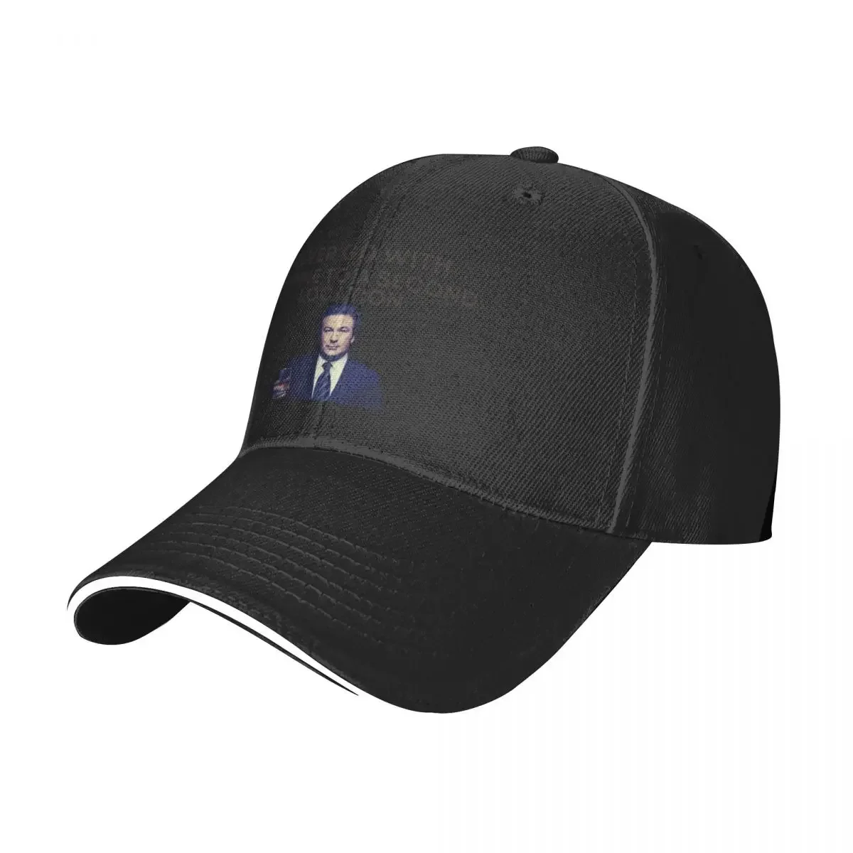 30 Rock - Jack Donaghy: Never go with a hippie to a second location Baseball Cap funny hat birthday Girl Men's