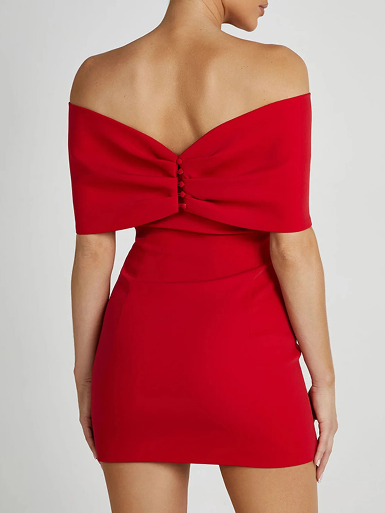 فستان صيفي قصير أبيض مثير بدون ظهر للنساء فستان أنيق لحفلات أعياد الميلاد وحفلات الزفاف ملابس نسائية فساتين سهرة قصيرة فيستدوس