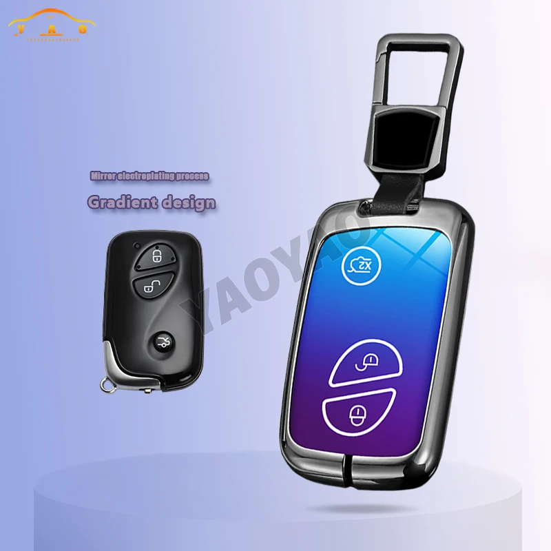 

Zinc Alloy Gradient Color Car Remote Key Shell For Lexus BYD S6 F3 L3 M6 F0 G3 S7 E6 G3R Auto Keychain Bag Protection
