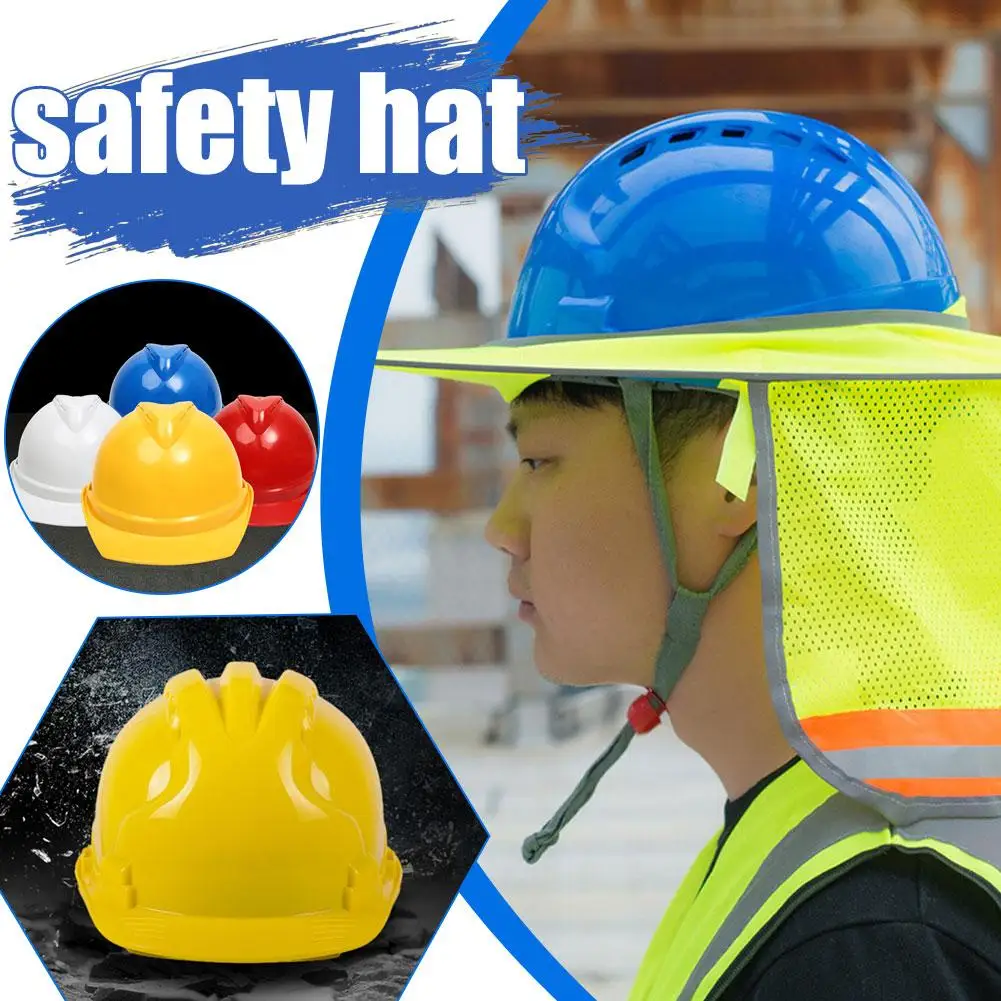 Construction Safety Helmet Hard Hat Thicken Anti Strong Rolling Adjustable Helmet Sturdy Breathable Industrial Climbing Helmet