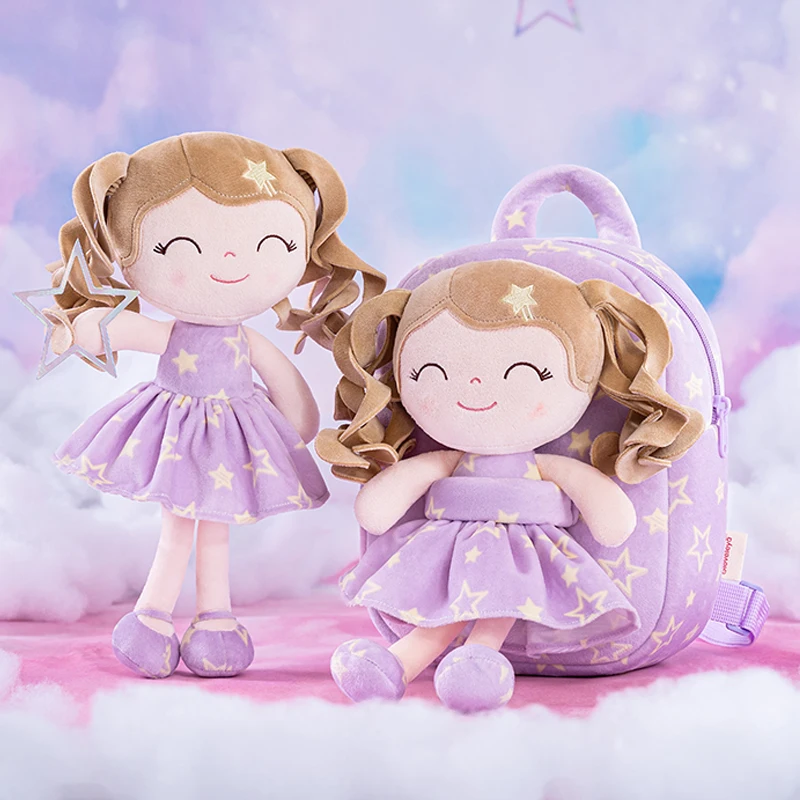 Gloveleya Soft Backpacks Plush Backpack Star Series Curly Hair Dolls 2023 New Design Toys