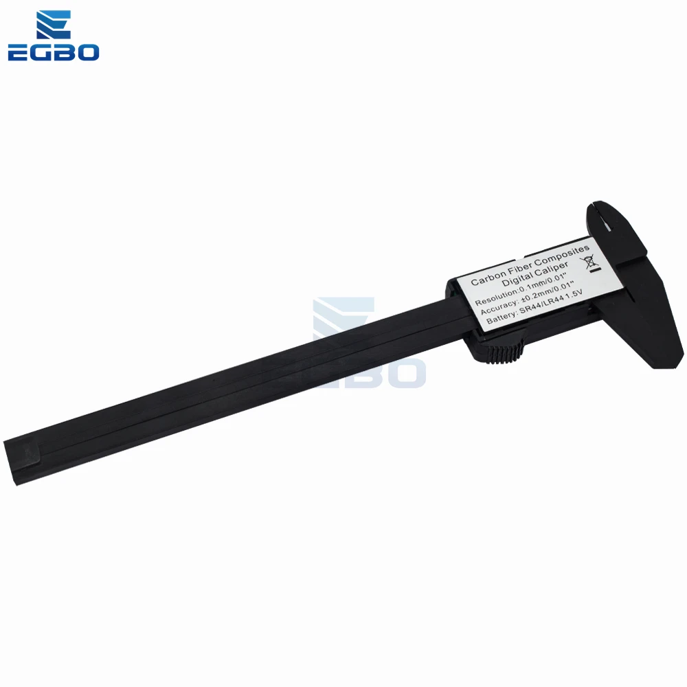 Egbo มาใหม่ล่าสุด150มม. 6นิ้วอิเล็กทรอนิกส์ดิจิตอล LCD เครื่องมือวัดไมโครมิเตอร์เวอร์เนียคาลิปเปอร์คาร์บอนไฟเบอร์