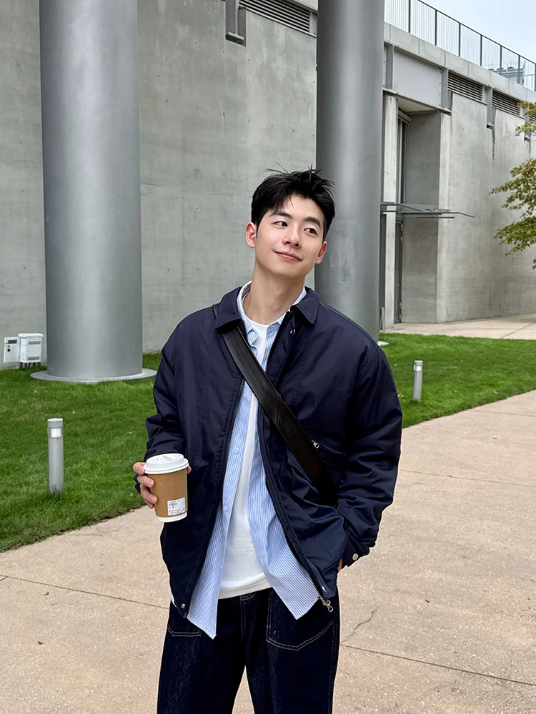 

American Retro Thiened Pilot Jaet Cotton Workwear for Men And Women Winter Commute Loose Cotton Coat Trendy