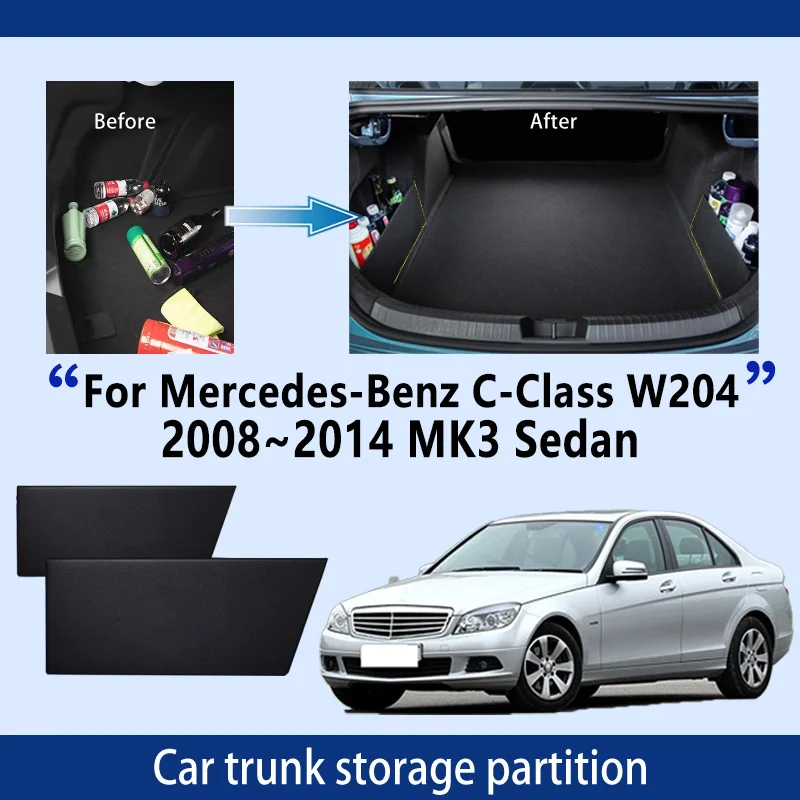 

Car Accessories For Mercedes-Benz C-Class 2008~2014 Trunk Storage Partition Multifunction Storage Auto Interior Parts Organizer