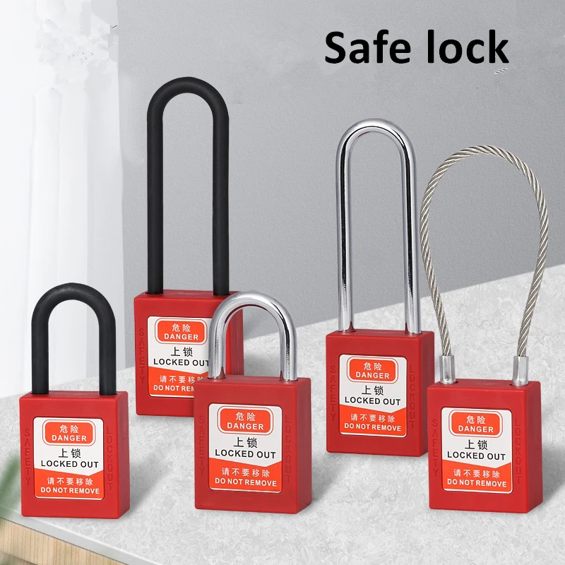 Lucchetto di sicurezza industriale Cavo di fabbrica personale elettrico in nylon isolato Lucchetto di sicurezza Blocco di isolamento energetico Trave d'acciaio