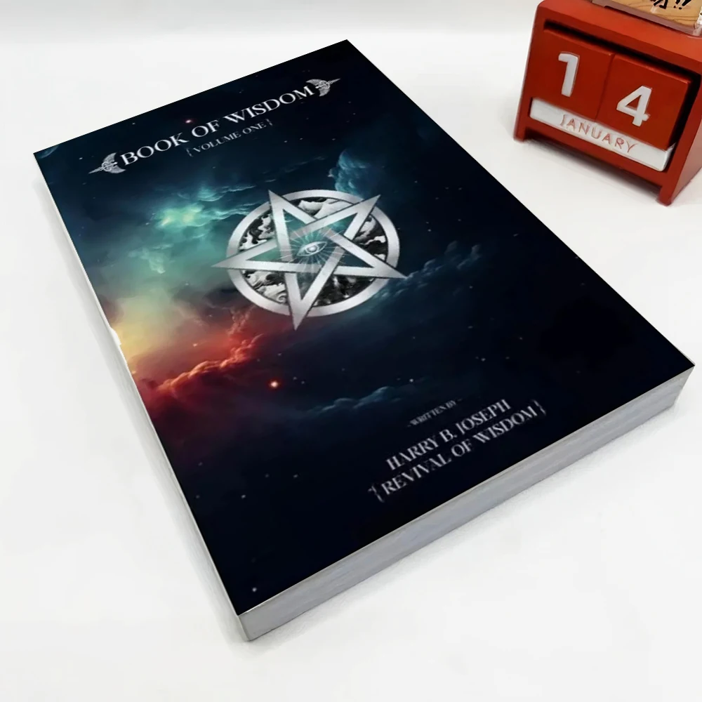 BOOK OF WISDOM Themed Notebook with Wisdom Eye Cover for Self Reflection and Philosophy Learning